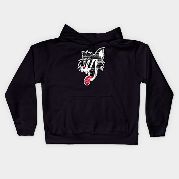 Looney Cat Kids Hoodie by Eman